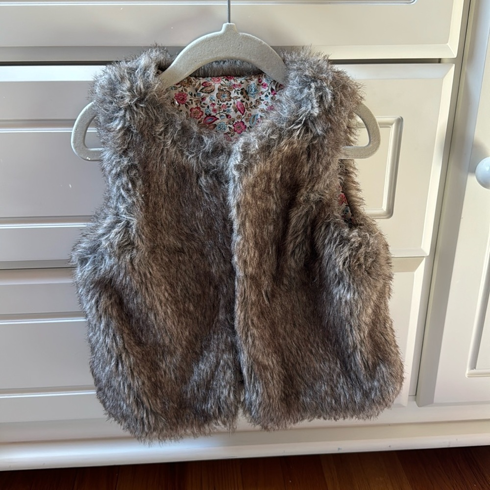 Faux fur vest